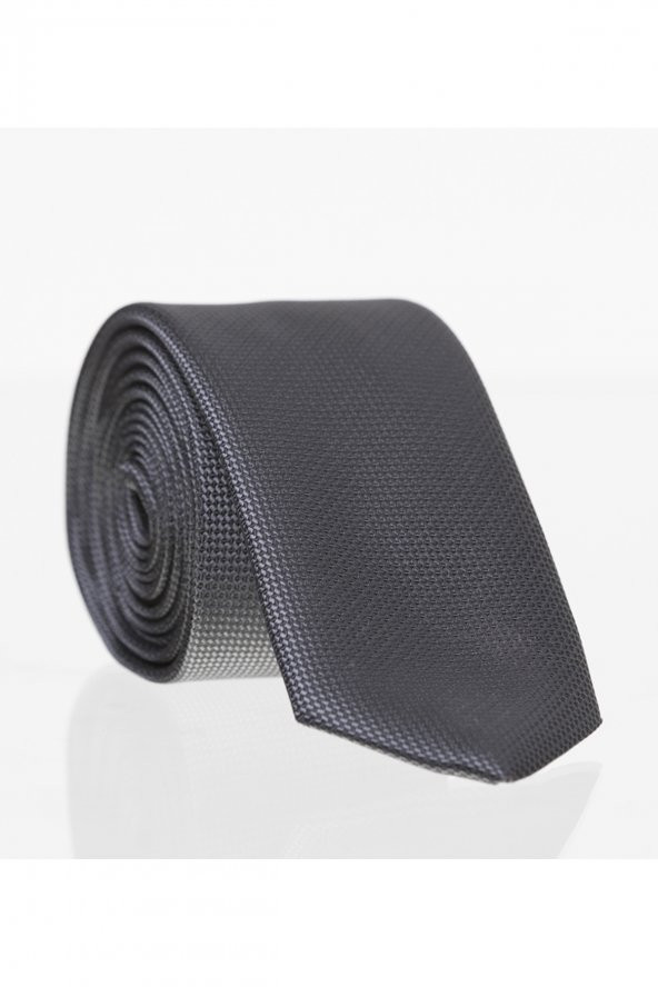 Füme Slim Fit Düz Renk Dokuma Kravat / DDK-25 ürün görseli 1