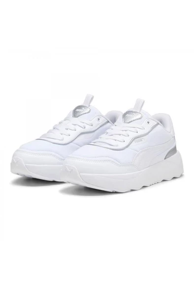 Puma Runtamed Platform Metallics 393375 02 Kadın Yürüyüş ve Koşu Ayakkabısı Beyaz Gümüş 36-40 ürün görseli 1