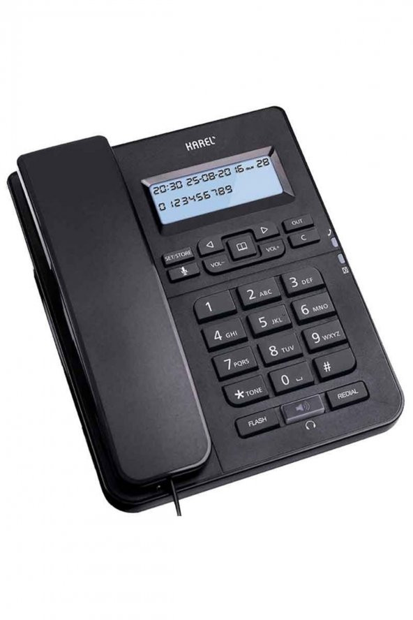 Karel Tm145 Ekranlı Masaüstü Telefon Siyah ürün görseli 1