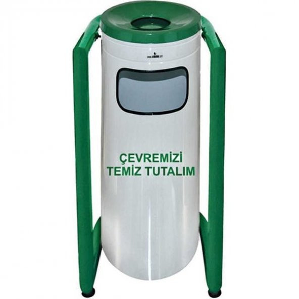 U BAHÇE TİPİ ÇÖP KOVASI BOYALI PLX-3560-4 ürün görseli 1