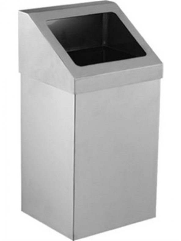 KROM AÇIK ÇATI  KAPAKLI ÇÖP KOVASI 16 LT PLX-3834-316 ürün görseli 1