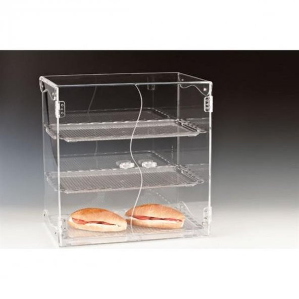 3 KATLI KAPAKLI,POLYCARBONAT TEPSİLİ TEŞHİR STANDI ürün görseli 1