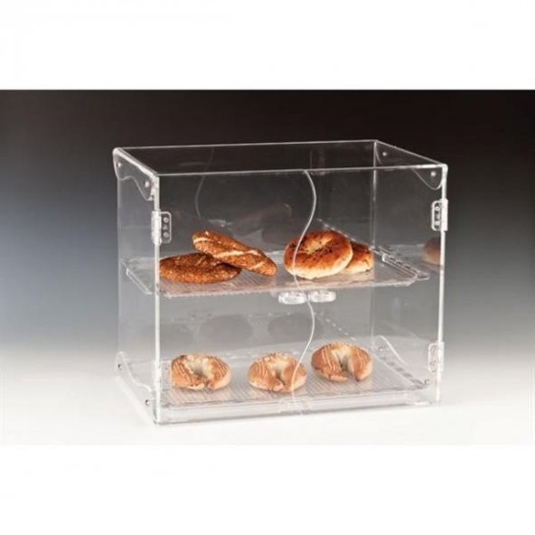 2 KATLI KAPAKLI,POLYCARBONAT TEPSİLİ TEŞHİR STANDI ürün görseli 1