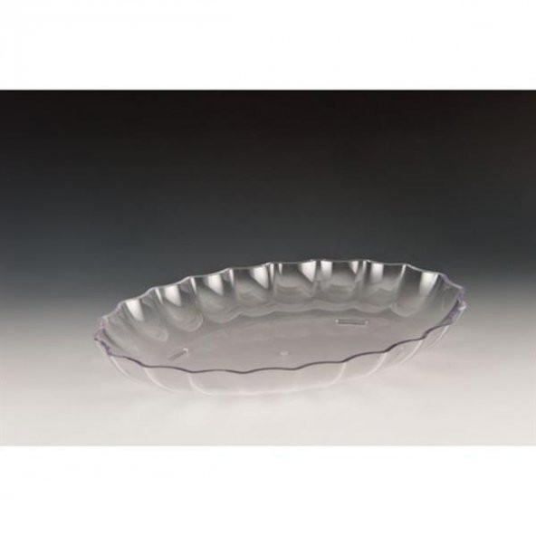 POLYCARBONAT OVAL MODEL TEŞHİR TABAK Şeffaf-Siyah-Beyaz) - Resim 2