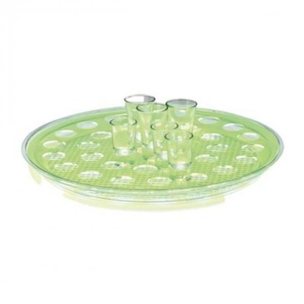 42 CM YUVARLAK POLYCARBONAT TEPSİLİ, 35'Lİ ŞAT SERVİSİ ürün görseli 1