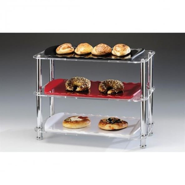 3 KATLI AKRİLİK,  MELAMİN TEŞHİR STAND  (K-2055) ürün görseli 1