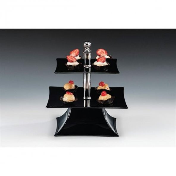 POLYCARBONAT TEPSİLİ 2 KATLI TEŞHİR STANDI(20-25 CM ) ürün görseli 1