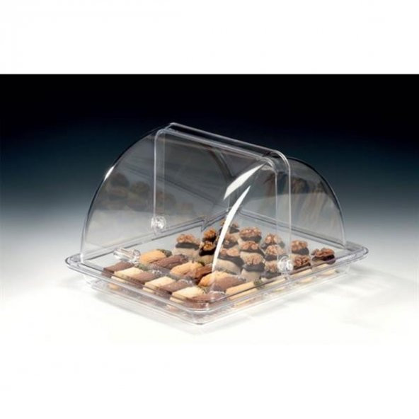 KOMPLE POLYCARBONAT ROLLTOP KAPAKLI FANUS GN1/2 ürün görseli 1