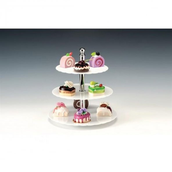 3 KATLI POLYCARBONAT PASTA STANDI ürün görseli 1