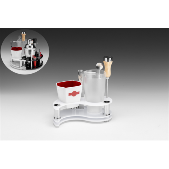 AKRİLİK BAR SETİ YİNYANG MODEL 7 PARÇA ürün görseli 1