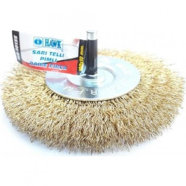 Hawk 10135 Sarı Telli Pimli Daire Fırça 100 x 10 mm. ürün görseli 1