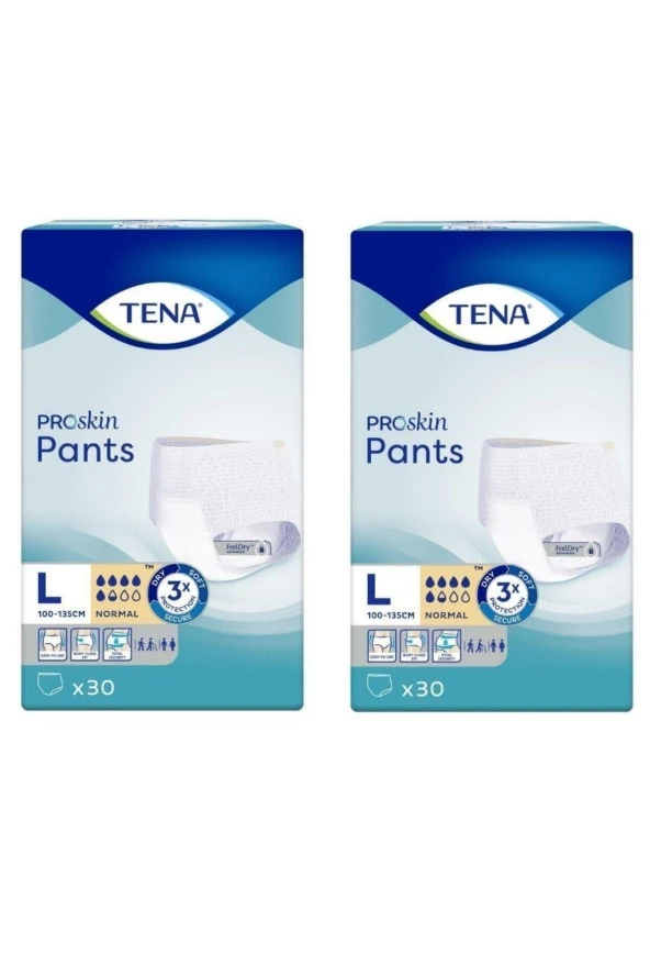 Tena Proskin Pants Normal 5.5 Damla Büyük Boy (L) Emici Külot 30'lu 2 Paket ürün görseli 1