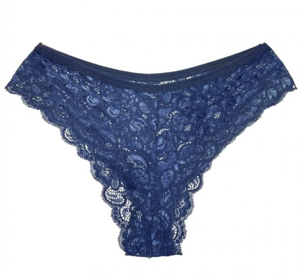 ASM0112 Bayan Lacivert Dantel Tanga String ürün görseli 1