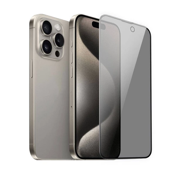 Vendas iPhone 15 Pro Max Uyumlu Anti Peep Ahize Korumalı Gizleyen Privacy HD Hayalet Ekran Koruyucu ürün görseli 1