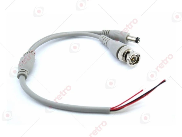 Hazır Kablolu BNC ve Power Jack Dc Kablo 10lu 30cm ürün görseli 1