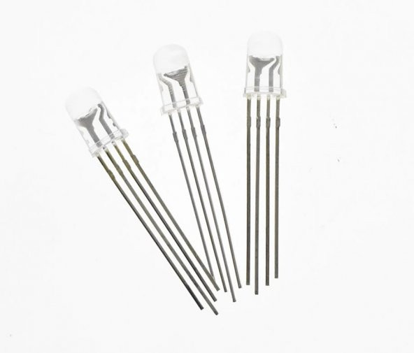 RGB Led 5mm Ortak Katot (10 ADET) Common Cathode Katod ürün görseli 1