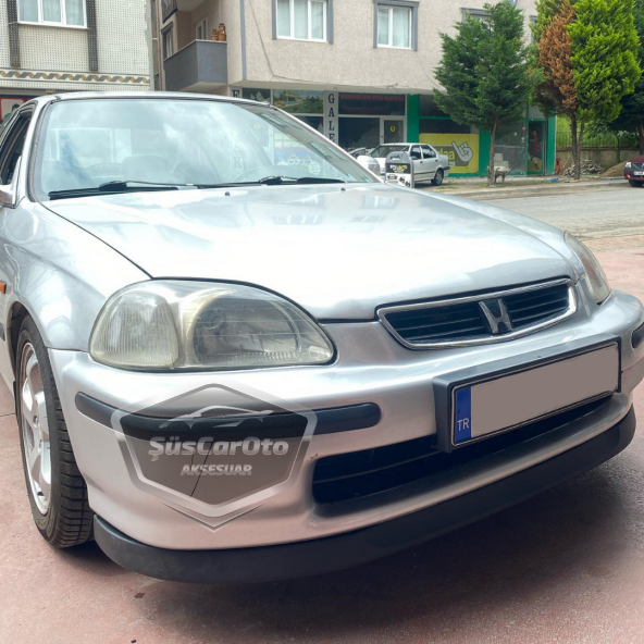 Honda Civic İES EK 1996-2000 Uyumlu Üniversal Astra H lip Esnek Ön Lip 2 Parça Tampon Altı Dil Karlık Ön Ek ürün görseli 1