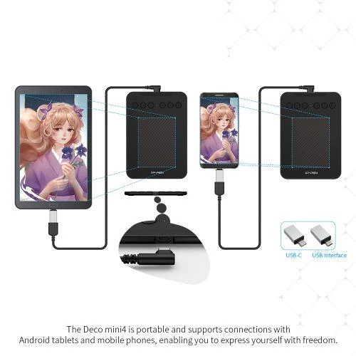 XP-Pen Deco Mini 4 Android, Windows Uyumlu Grafik Tablet - Resim 6
