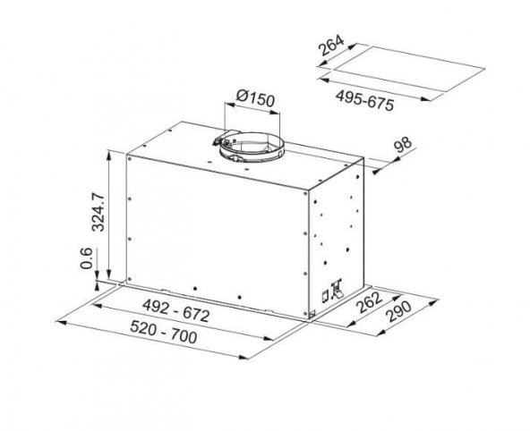 Franke FBFE WH MATT A70 Matt White Ankastre Aspratör - Resim 3
