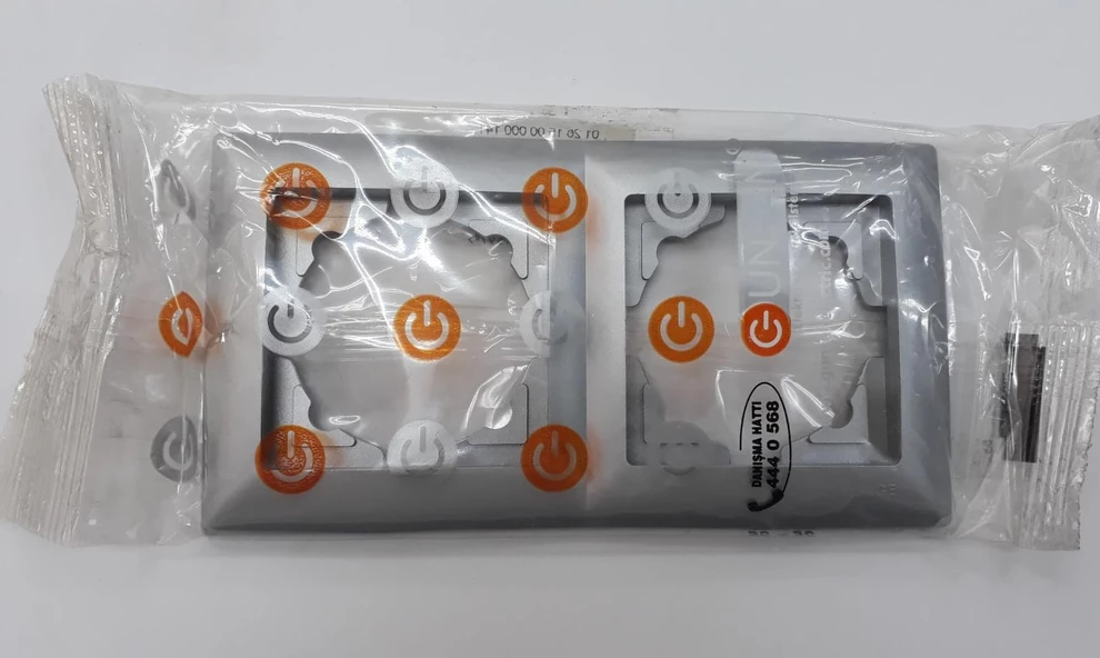 Günsan Elektrik Visage İkili Çerçeve Gümüş - 01281500-000141 ürün görseli 1