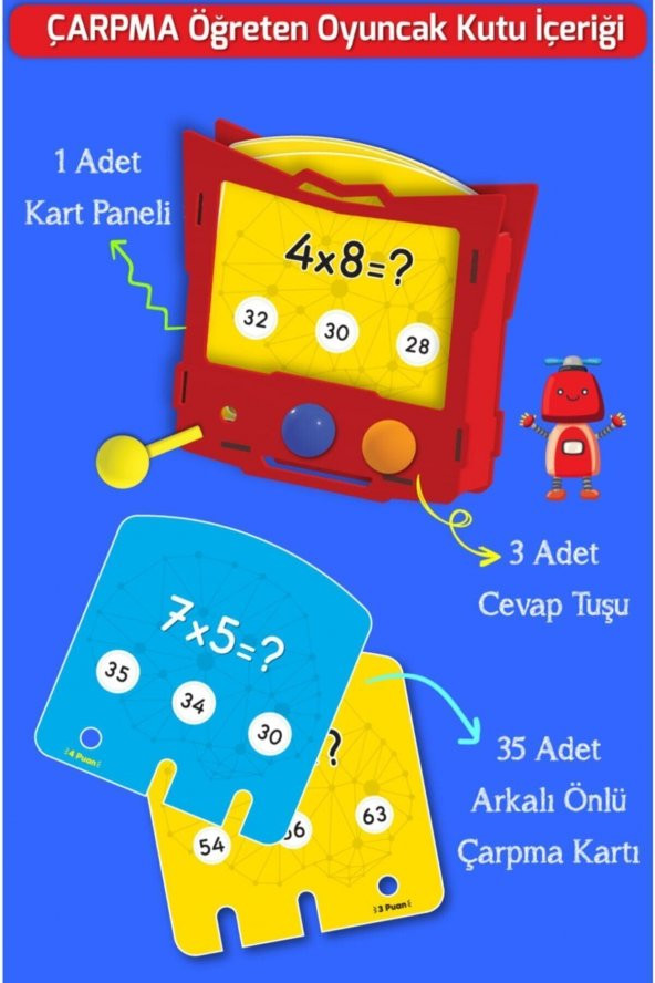 Matematik Kutusu- Çarpma Öğreten Oyuncak - Resim 2