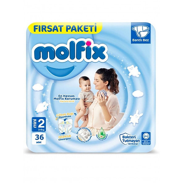 Molfix 2 Beden Mini 36'lı Bebek Bezi ürün görseli 1