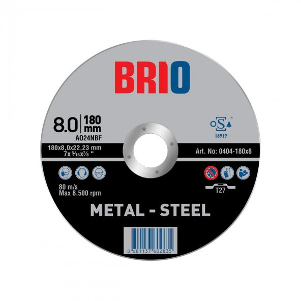 Brio Taşlama Taşı 180X8 5 li ürün görseli 1