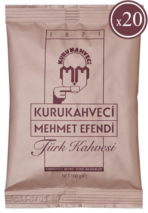 Mehmet Efendi Türk Kahvesi 100 gr x 20 Adet ürün görseli 1