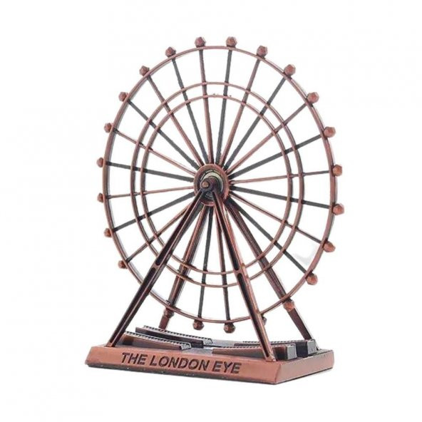 Vintage Metal İngiltere London Eye Biblo Antik Bakır 9 cm ürün görseli 1
