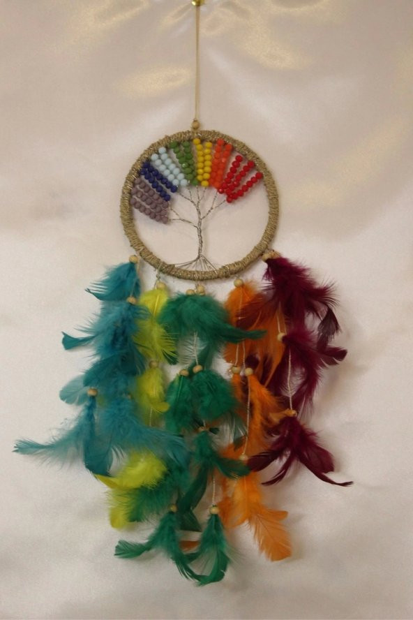 Hayat Ağacı Tasarımlı Dream Catcher Düş Kapanı ürün görseli 1