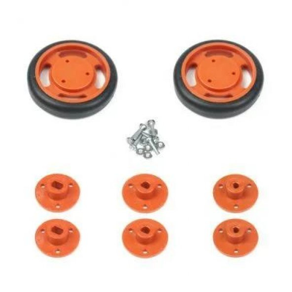 50x11mm Geçmeli Tekerlek Seti Kırmızı ürün görseli 1