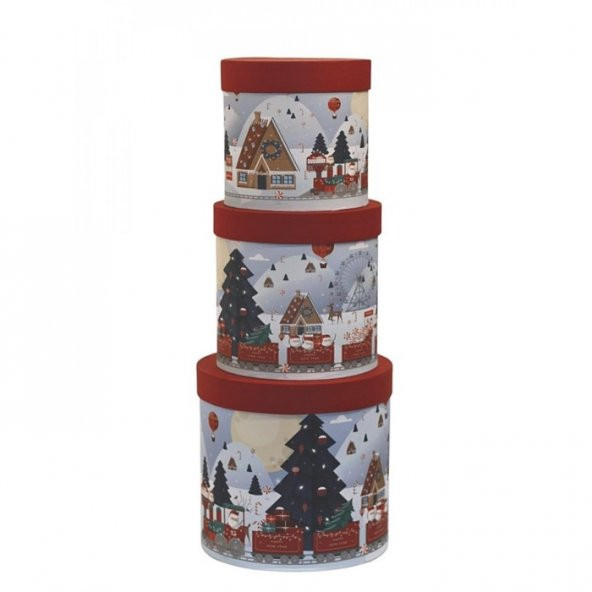 Yılbaşı Noel Hediye Kutusu 3 lü Set ürün görseli 1