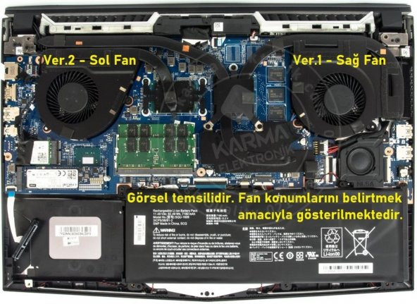 Casper Excalibur G780.1075-D5J0R-B Notebook Fan, Ver.1 (Sağ Fan) ürün görseli 1