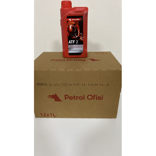 Petrol Ofisi ATF2 Otomatik Şanzıman ve Direksiyon Yağı 1 lt x 12 adet (koli) 2026 ÜRETİM ürün görseli 1