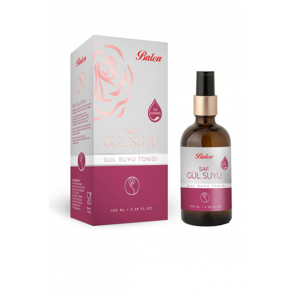 Balen Gül Suyu 100 ml. Saf Gül Suyu Pure Rose Water Gül Suyu Tonik Sprey Uçlu ürün görseli 1