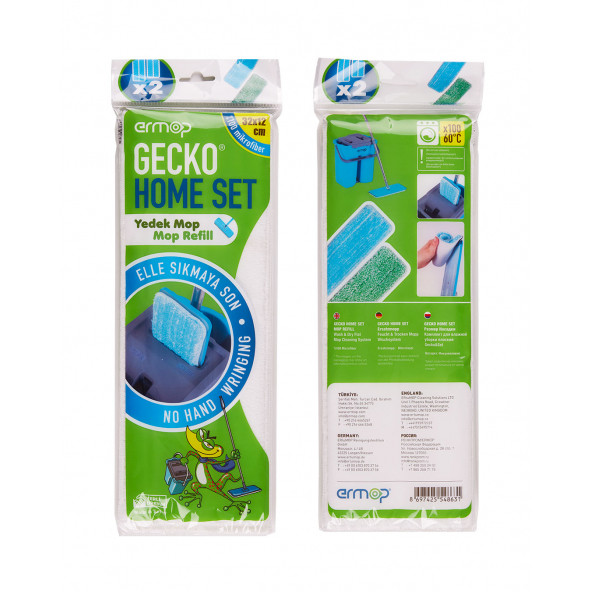 Gecko Ermop Temizlik Seti Yedek Mikrofiber Mop 10 Adet (5PAKET) ürün görseli 1