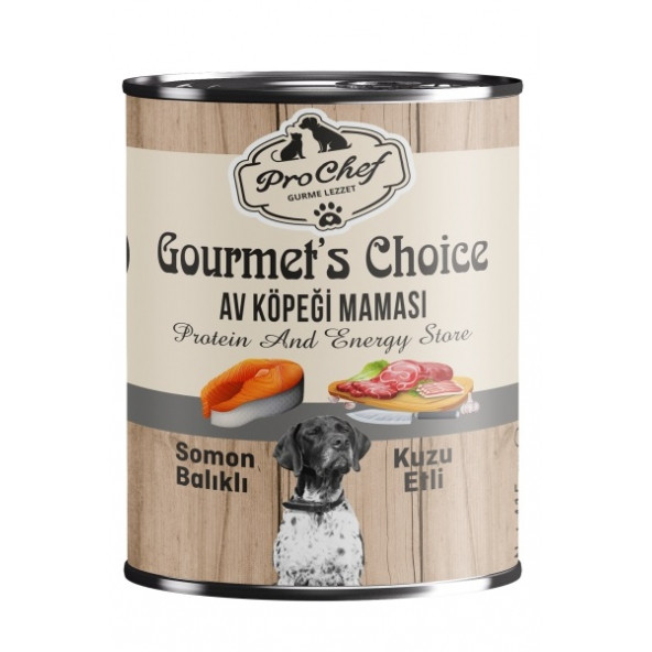 Prochef 24 Adet Gourmet's Choice Av Köpeği Maması ( 415 Gr Somon Balıklı & Kuzu Etli Konserve Yaş Mama ) ürün görseli 1