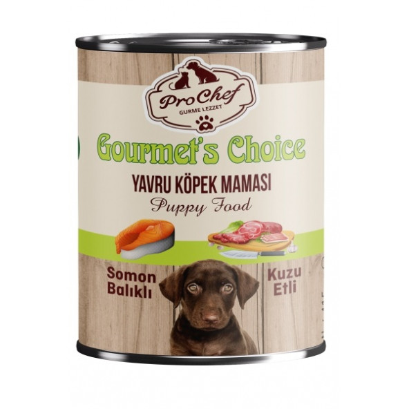 Prochef 24 Adet Gourmets Choice Yavru Köpek Maması ( 415 Gr Somon Balıklı & Kuzu Etli Konserve Yaş Mama ) ürün görseli 1