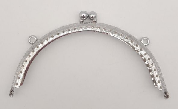 Angel Çanta Aksesuar 12.5 cm Oval Cüzdan Klipsi Cüzdan Bursu Gümüş Renk ürün görseli 1