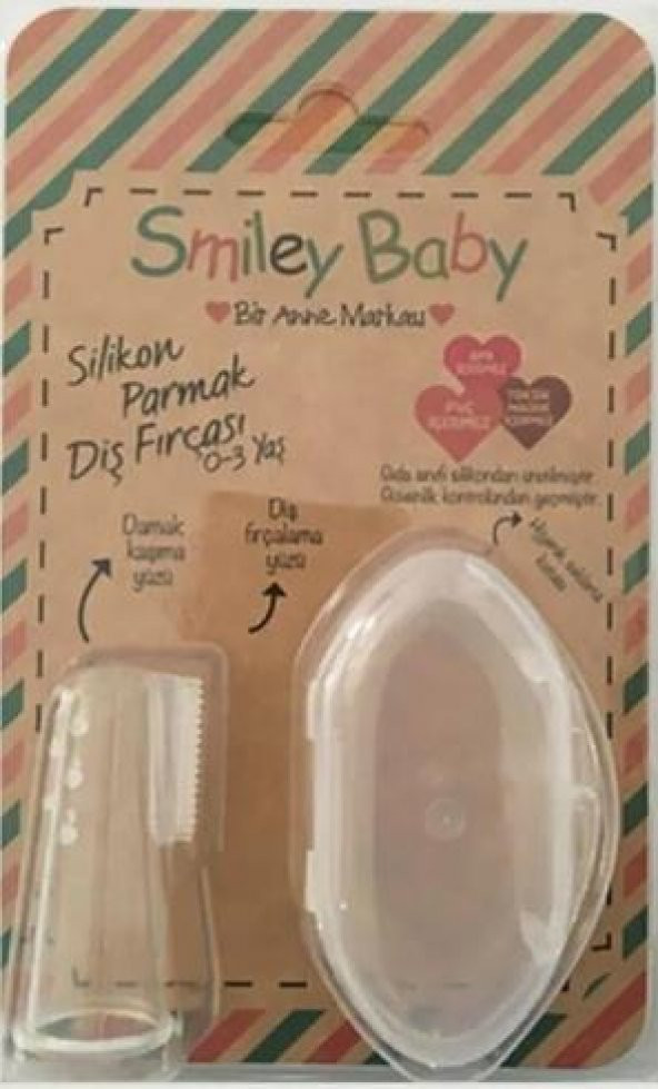 Bio Smile Parmak 0 - 3 Yaş Çocuk Diş Fırçası - Şeffaf ürün görseli 1