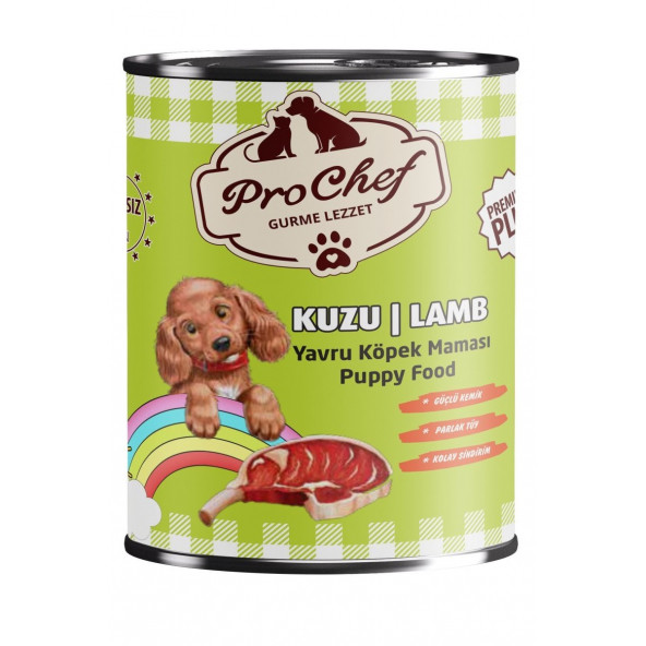 Prochef 24 Adet Premium Plus Yavru Köpek Maması ( 415 Gr Kuzu Etli Konserve Yaş Mama ) ürün görseli 1