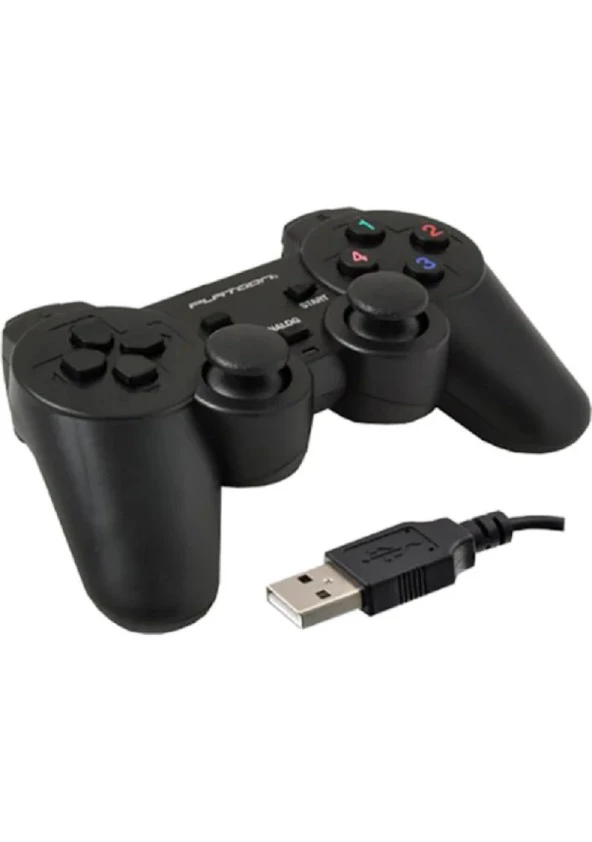 PLATOON GAME JOYPAD PL-2596 USB2.0 KABLOLU GAMEPAD - Resim 4