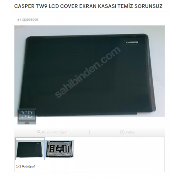 CASPER TW9 LCD COVER EKRAN KASASI TEMİZ SORUNSUZ ürün görseli 1