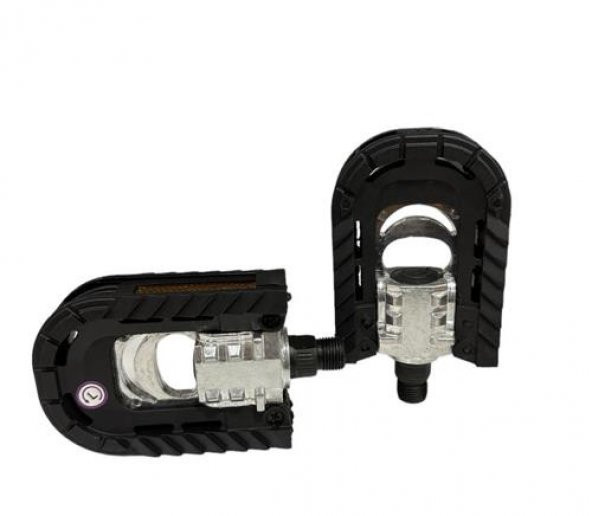 BRIVIGA PEDAL HF-881 KATLANIR ALÜMİNYUM/PLASTİK BARREL SİYAH 112x70mm 426g/pr ürün görseli 1