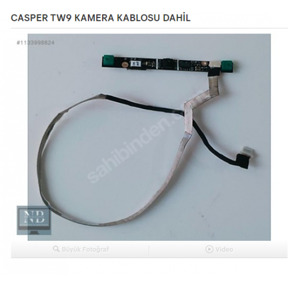 CASPER TW9 KAMERA KABLOSU DAHİL ürün görseli 1