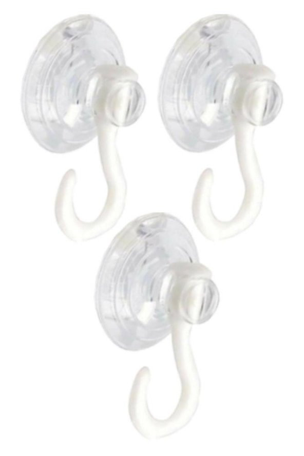 Askılı Vantuz Öpücük 3 Cm 3 Adet Kancalı Cam Vantuzu Öpücük Cam Askısı Pvc Vantuz Mutfak Banyo Pencere ve Kapı Camı Vantuzu ürün görseli 1