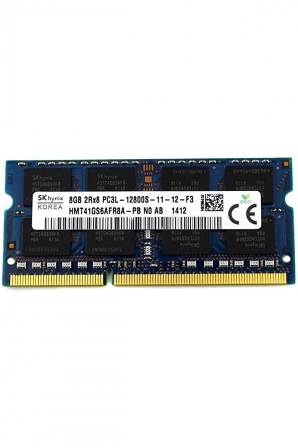 Sk Hmt41gs6bfr8a-pb 8gb Ddr3-1600 Mhz Pc3l 12800 1.35v 16 Çip Notebook Ram ürün görseli 1