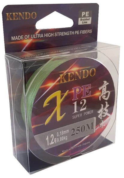 Kendo 12 Pe 250m Dark Green Örgü İp Misina ürün görseli 1