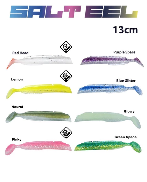 Fujin Salt Eel Body 13cm x3 Silikon Yem Gövde - Resim 2