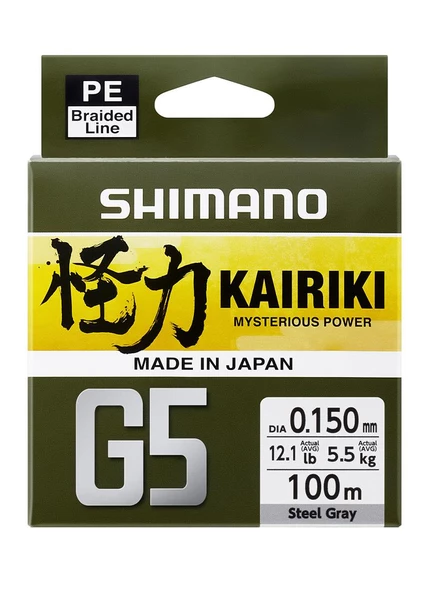 Shimano Kairiki G5 100m Steel Gray Örgü İp Misina ürün görseli 1